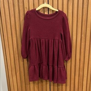 Cat & Jack Burgundy Long Sleeve Dress